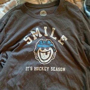 Life is good long sleeve hockey shirt